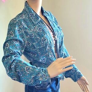 Western Paisley Shirt by Wrangler Rock47 Country Rodeo Stampede